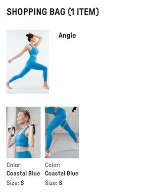 Fabletics Angle Blue High-Rise Leggings & Matching Sports Bra